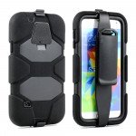 Wholesale Samsung Galaxy S5 Armor Shield Case Screen and Holster Clip (Black Black)